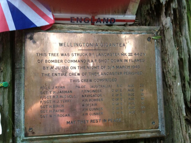 44 squadron lancaster iii me442 km v memorial plaque