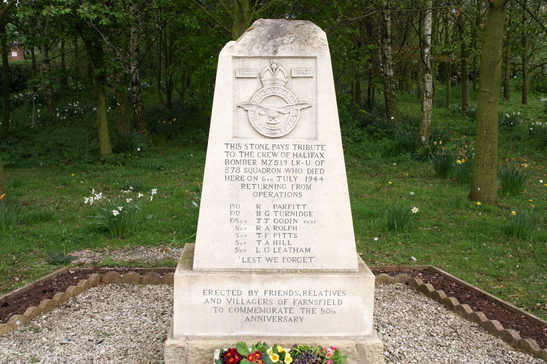 Farnsfield memorial from a distance