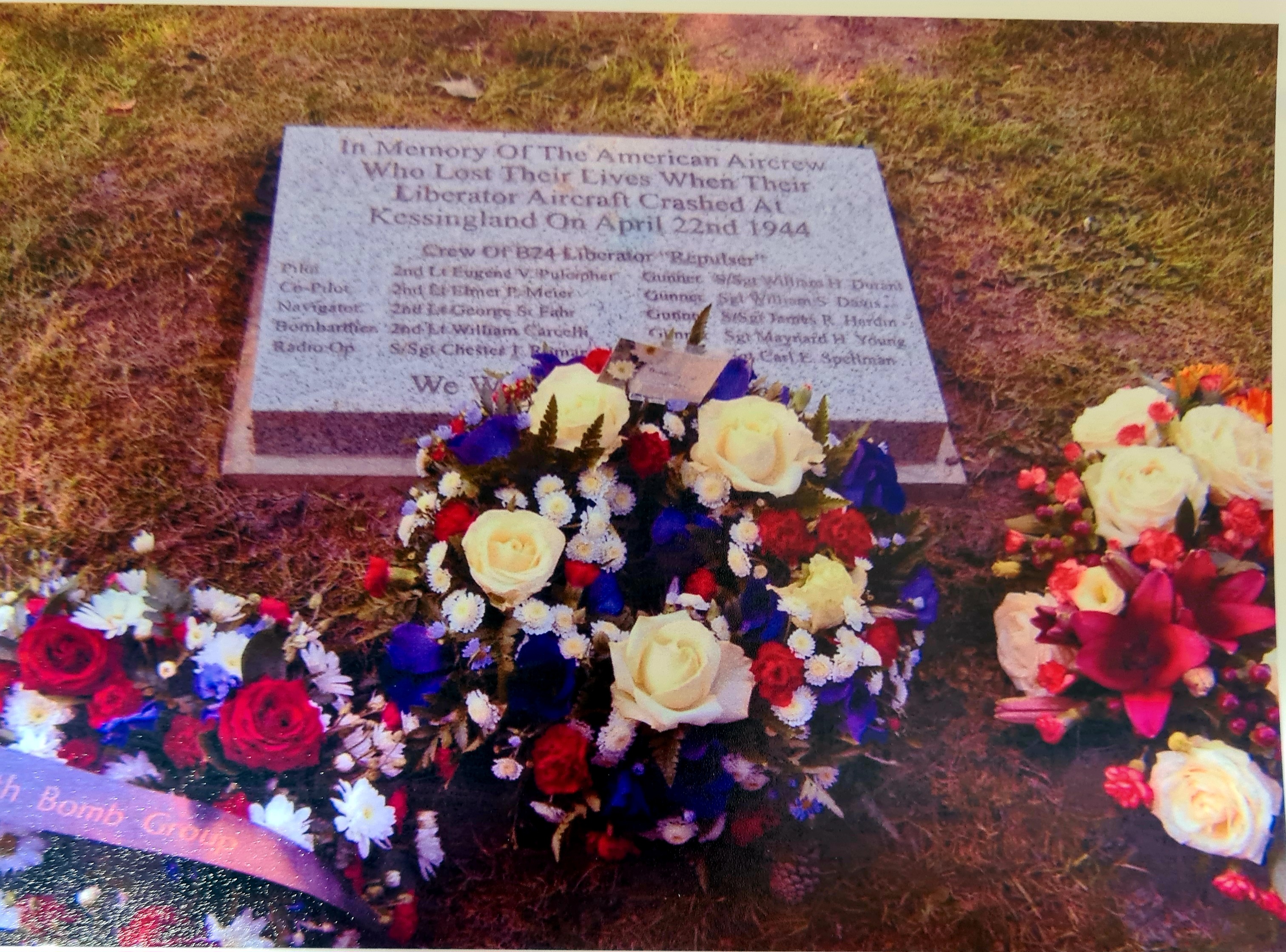 Kessingland B-24 Liberator memorial — photograph by Caroline Gentry (March 2024)