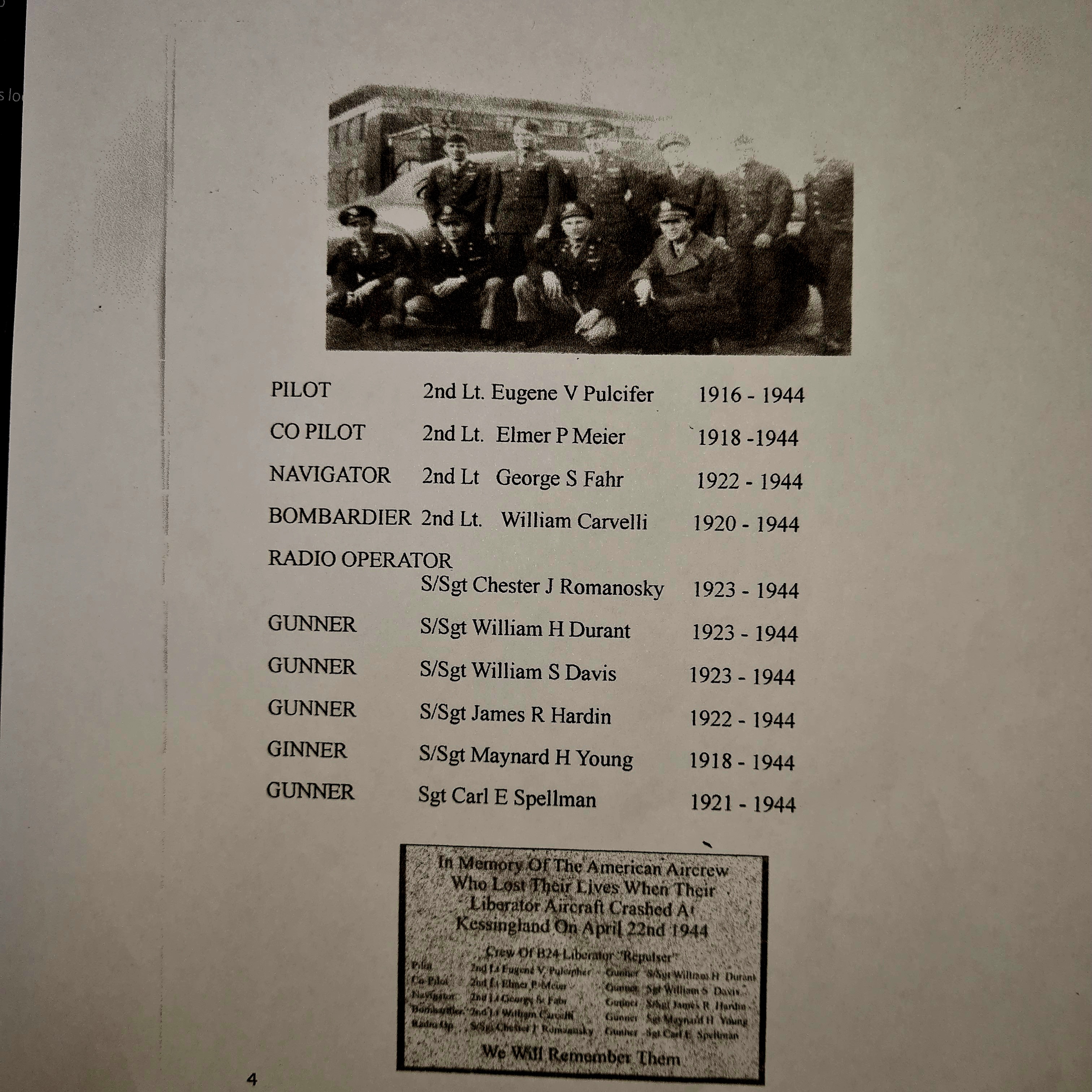 Kessingland USAAF memorial — photograph by Caroline Gentry (April 2024)