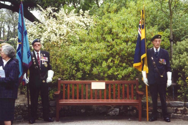dedication ceremony in kensington gardens lowestoft uk may 2002 bench