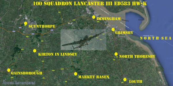 100 squadron lancaster iii ed583 hw k
