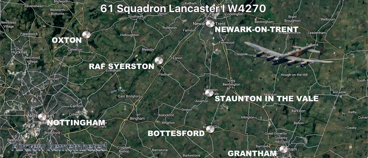 61 squadron lancaster i w4270