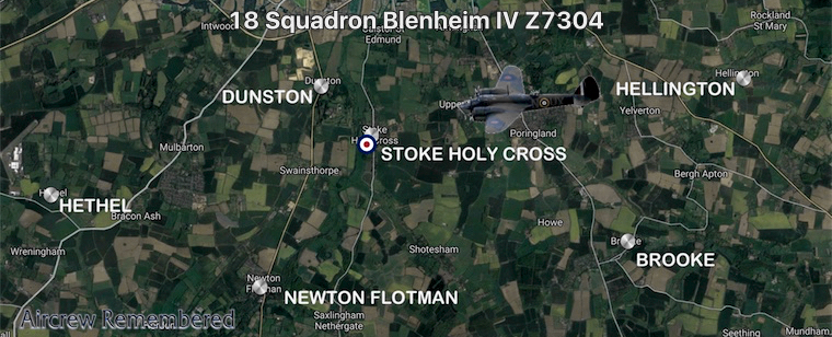 18 squadron blenheim iv z7304