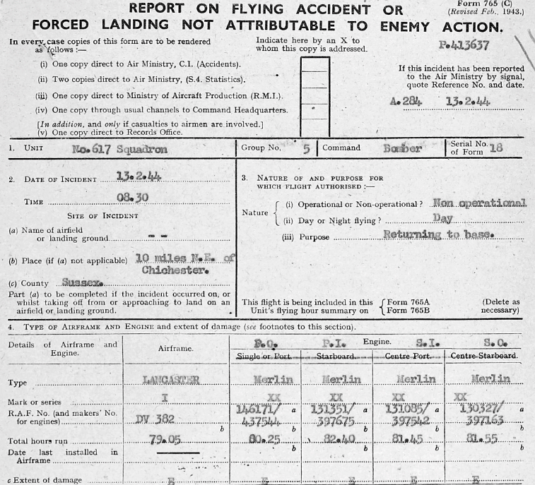 suggitt report on flying accident pg 1